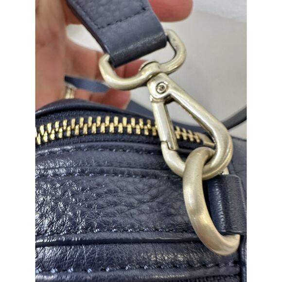 Radley London Hello Lovely Navy Grey Leather Small Crossbody Bag Luxury Dual zip - Picture 15 of 16